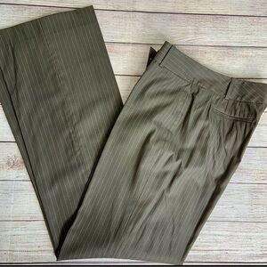 Ann Taylor Pinstriped Margo Slacks Pants 8 Long